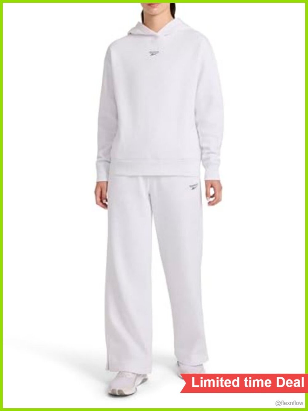 Reebok Women's Swift Hoodie & Wide-Leg Pant Set Medium Weight Cotton Poly